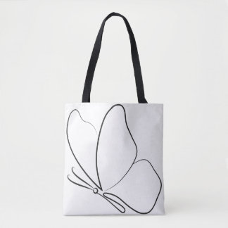 Minimalistische vlindertas tote bag