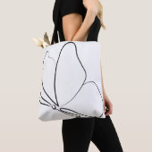 Minimalistische vlindertas tote bag (Dichtbij)