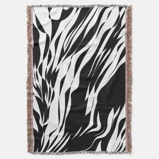 Minimalistische Vloeibare Zebra Deken (Voorkant Verticaal)
