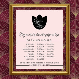    Minimalistische Voeg uw logo toe Eenvoudige ope Poster