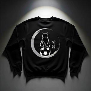 Minimalistische Voetbal Kat Sweatshirt - Dames Cas