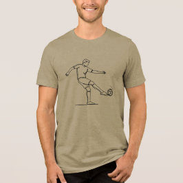 Minimalistische voetbal lijn kunst grafische T-shi Tri-Blend Shirt