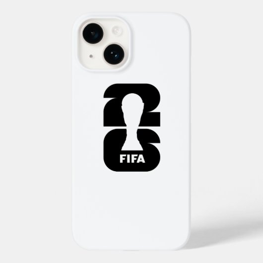 Minimalistische voetbal-trofee silhouet Wit op Zwa Case-Mate iPhone Case (Achterkant)