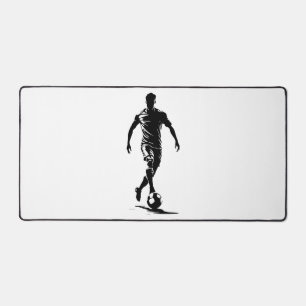 Minimalistische Voetbalspeler Silhouet Kunst Burea Bureaumat