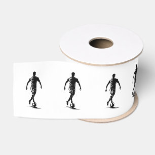 Minimalistische Voetbalspeler Silhouet Kunst Lint