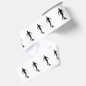 Minimalistische Voetbalspeler Silhouet Kunst Lint (Achterkant)