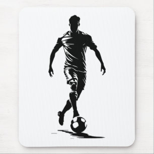Minimalistische Voetbalspeler Silhouet Kunst Muism Muismat