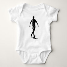 Minimalistische Voetbalspeler Silhouette Kunst Bod