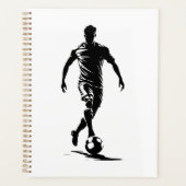 Minimalistische Voetbalspeler Silhouette Kunst Pla Planner (Voorkant)