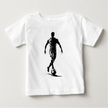 Minimalistische Voetbalspeler Silhouette Kunst T-S