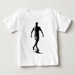 Minimalistische Voetbalspeler Silhouette Kunst T-S