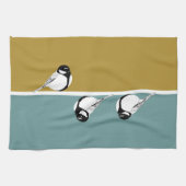 Minimalistische Vogel Design Keuken Handdoek (Horizontaal)