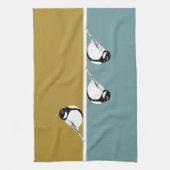 Minimalistische Vogel Design Keuken Handdoek (Verticaal)