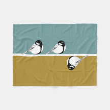 Minimalistische Vogel Ontwerp Fleece Deken