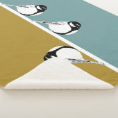 Minimalistische vogel ontwerp Sherpa deken (3/4)