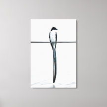 Minimalistische vogel op draad fotografie