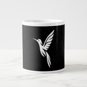 Minimalistische vogel T-shirt voor veranda kolibri Grote Koffiekop