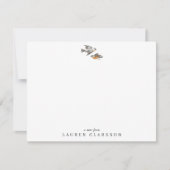 Minimalistische Vogels Illustratie, bordeauxkaart Bedankkaart (Voorkant)