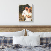 Minimalistische volledige foto aangepaste paar nam canvas afdruk (Insitu (Slaapkamer))