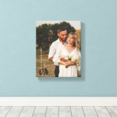 Minimalistische volledige foto aangepaste paar nam canvas afdruk (Insitu (Houten vloer))