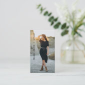 Minimalistische volledige foto eenvoudig visitekaartje (Staand voorkant)