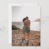 Minimalistische volledige foto Moderne kalligrafie Save The Date (Voorkant)