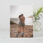 Minimalistische volledige foto Moderne kalligrafie Save The Date (Staand voorkant)