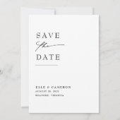 Minimalistische volledige foto Moderne kalligrafie Save The Date (Achterkant)