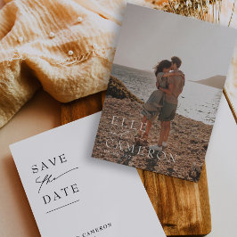 Minimalistische volledige foto Moderne kalligrafie Save The Date