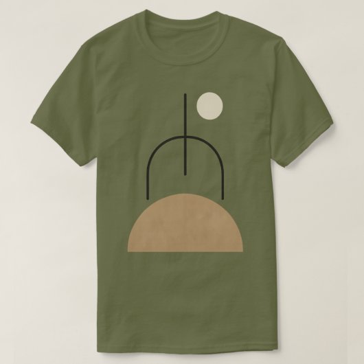 Minimalistische Vormen Kunstwerk Mannen Dark T-Shi T-shirt (Design voorkant)
