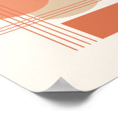 Minimalistische vormen op zachte crèmekleurige ach poster (Hoek)