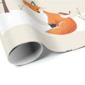 Minimalistische vos vogel dier vredesaarde cadeaupapier (Rol Hoek)