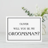 Minimalistische vraag om mijn getuige te zijn voor kaart (Staand voorkant)