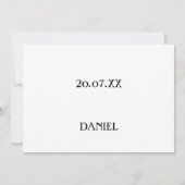 Minimalistische vraag om mijn getuige te zijn voor kaart (Achterkant)