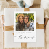 Minimalistische vraagkaart voor bruidsmeisje