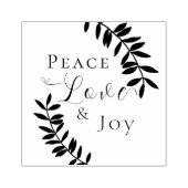 Minimalistische vrede liefde vreugde rubberen stem rubberstempel (Afrduk)