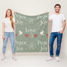 Minimalistische Vrede Liefde Vreugde Scandinavisch Fleece Deken