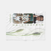 Minimalistische Vredeslelie-herdenking Fleece Deken (Voorkant (Horizontaal))