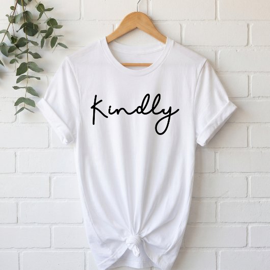 Minimalistische vriendelijke handtekening script Tri-Blend shirt