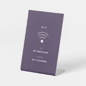 Minimalistische vrije WiFi Reclamebord Met Voetstuk (Voorkant)