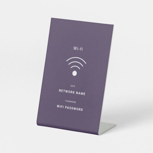 Minimalistische vrije WiFi Reclamebord Met Voetstuk (Voorkant)