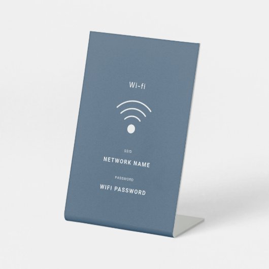 Minimalistische vrije WiFi Reclamebord Met Voetstuk (Voorkant)