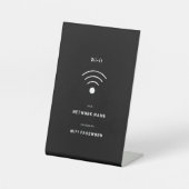 Minimalistische vrije WiFi Reclamebord Met Voetstuk (Voorkant)