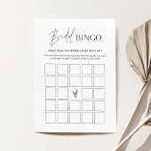 Minimalistische Vrijgezellenfeest Bingo Game Kaart