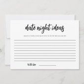 Minimalistische Vrijgezellenfeest datum nacht Kaar Kaart (Voorkant)