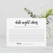 Minimalistische Vrijgezellenfeest datum nacht Kaar Kaart (Staand voorkant)