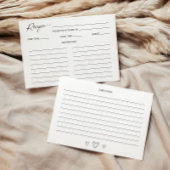 Minimalistische Vrijgezellenfeest Recept Kaart