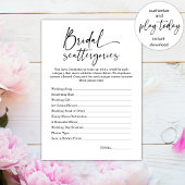 Minimalistische Vrijgezellenfeest Scattergories sp Kaart