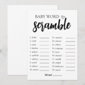 Minimalistische Vrijgezellenfeest Word Scramble Ga Kaart (Voorkant / Achterkant)