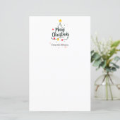 Minimalistische vrolijk kerstfeest abstracte boom (Staand voorkant)